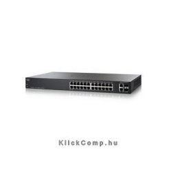 Cisco SG200-26 26 LAN 10/100/1000Mbps, 2 miniGBIC menedzselhető rack switch PN: SLM2024T-EU