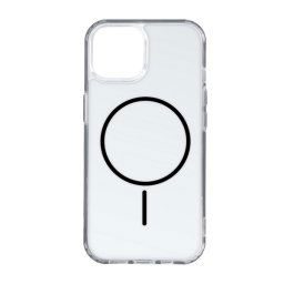 Szilikon telefonvédő (ultravékony, műanyag hátlap, MagSafe, légpárnás sarok) FEKETE Apple iPhone 11