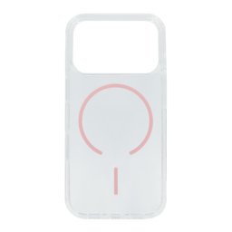 Szilikon telefonvédő (ultravékony, műanyag hátlap, MagSafe, légpárnás sarok) RÓZSASZÍN Apple iPhone 17 Pro Max