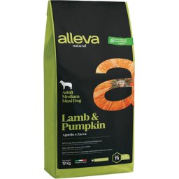 Alleva Natural Dog Lamb & Pumpkin Adult Medium/Maxi (2 x 12 kg) 24kg