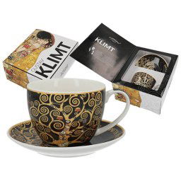 Klimt porcelán csésze aljjal 250 ml - díszdobozban - CARMANI