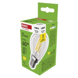 EMOS LED FLM MINI GL 5,9W (60W) 806lm E14 NW
