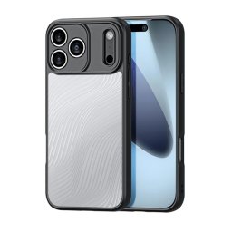 DUX DUCIS AIMO szilikon telefonvédő (ütésállóság, kameravédő, matt, hullám) FEKETE Apple iPhone 17 Pro