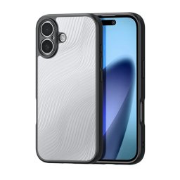 DUX DUCIS AIMO szilikon telefonvédő (ütésállóság, kameravédő, matt, hullám) FEKETE Apple iPhone 17