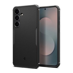 SPIGEN CORE ARMOR MAG szilikon telefonvédő (ütésállóság, kameravédő, érdes felület, MagSafe) FEKETE Samsung Galaxy S25 FE (SM-S731)