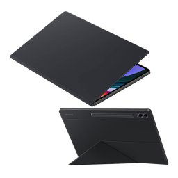 SAMSUNG tok álló, bőr hatású (aktív FLIP, oldalra nyíló, TRIFOLD, asztali tartó, mágneses, ceruza tartó) FEKETE Samsung Galaxy Tab S9 Ultra LTE (SM-X916), Galaxy Tab S9 Ultra WIFI (SM-X910)