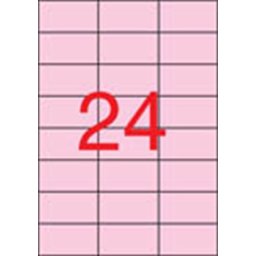 APLI Etikett, 70x37 mm, színes, APLI, pasztell rózsaszín, 480 etikett/csomag