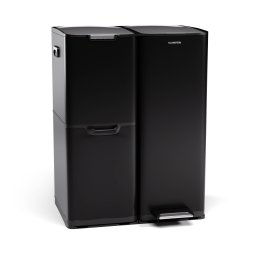 Klarstein Tiyo 3 az 1-ben, szemetes, 60 literes, kivehető kosár, puha záródású (KG28-I-60-black)