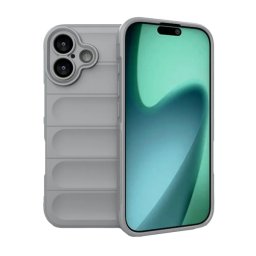 Szilikon telefonvédő (ütésállóság, kameravédő, 3D) VILÁGOSSZÜRKE Apple iPhone 17