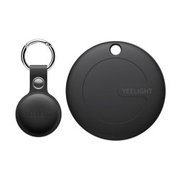 XIAOMI YEELIGHT YEETAG bluetooth nyomkövető (kulcstartóra, táskára, autóba, valós idejű nyomkövetés + bőrtok) FEKETE