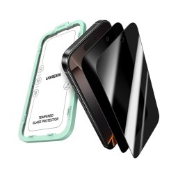 UGREEN SP1154 képernyővédő üveg 2db (betekintés ellen, 0.33mm, 9H + segédkeret) ÁTLÁTSZÓ Apple iPhone Air