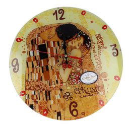 Klimt üveg falióra - The Kiss - 30 cm - CARMANI
