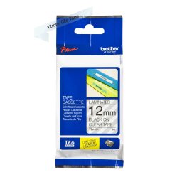 Brother TZE-131 öntapadós laminált átlátszó alapon fekete P-touch szalag