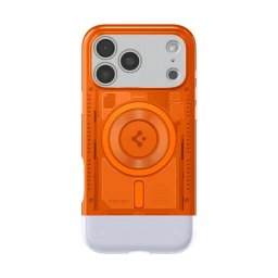 SPIGEN CLASSIC C1 szilikon telefonvédő (ütésállóság, légpárnás sarok, MagSafe) NARANCS Apple iPhone 17 Pro