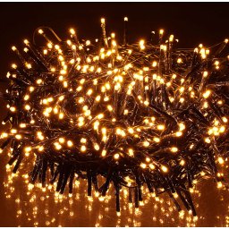 800 LED-es BOA fényfüzér, kültéri-beltéri hálózati adapteres, időzíthető 6/18 órás, 8 féle fényjátékkal, meleg fehér, 16 m, IP44