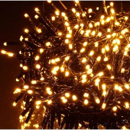 20 m-es 1000 LED-es BOA fényfüzér, kültéri-beltéri hálózati, időzíthető 6/18 órás, 8 féle fényjátékkal, időzíthető, meleg fehér, IP44