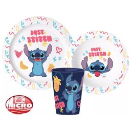Lilo és Stitch, A csillagkutya étkészlet, micro műanyag szett 260 ml-es pohárral Nr1