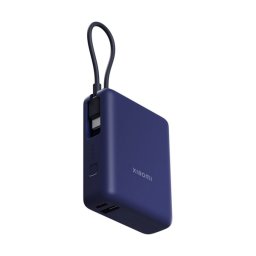 XIAOMI vésztöltő USB+Type-C aljzat (10000mAh, 33W, gyorstöltő, fix Type-C kábel) SÖTÉTKÉK