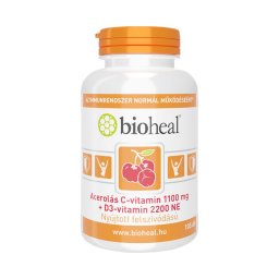 Bioheal Acerolás C-vitamin 1100 mg + D3-vitamin 2200 NE filmtabletta 105x