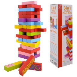 3 játék 1-ben - Jenga, dominó, memória B