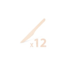 Fa evőeszköz készlet - kés - 12 db