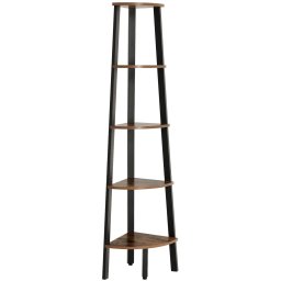 Sarokpolc TAYLOR 5 polc 159x34 cm, rusztikus barna