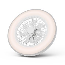 Avide Mennyezeti lámpa ventilátorral Whitney ezüst, 2x24W+15W motor, távirányítóval