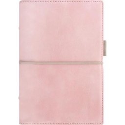 FILOFAX Kalendárium, gyűrűs, betétlapokkal, pocket méret, FILOFAX, "Domino" Soft", pasztell rózsaszín