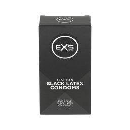 EXS Black - fekete latex óvszer csomag (12 db)
