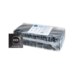 EXS Black - fekete latex óvszer nagy csomag (100 db)
