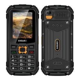 EVOLVEO StrongPhone Q1, vízálló, tartós Dual SIM telefon, fekete és narancssárga színben