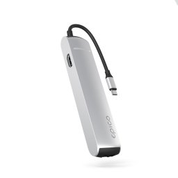 Epico 6in1 Slim Hub 8K USB-C csatlakozóval - ezüst
