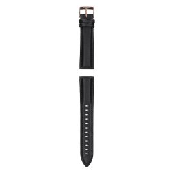 Garett univerzális szíj 20 mm, fekete, arany kapoccsal, eco-bőr, fekete színű