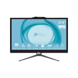 MSI PC AiO PRO AP222T 13M-446XEU, i3-13100, 21,5" FHD, 8GB, 512GB, UHD 730, Nincs operációs rendszer, fekete színű