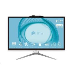 MSI PC AiO PRO AP222T, i3-13100, 21.5" FHD, 8GB, 512GB SSD, UHD 730, nincs operációs rendszer, fehér színű