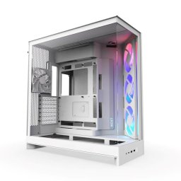 NZXT H9 Flow ARGB kétkamrás ATX / 3xRGB 140mm / 1x 120mm-es ventilátor / üveg / fehér