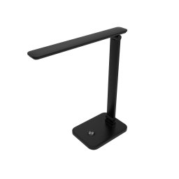 Platinet PDL6731B LED-es asztali lámpa 5W-os dimmelhető, beépített 6000mAh akkumulátorral, USB porttal, fekete színben