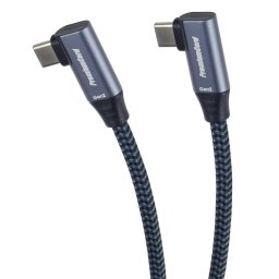 PremiumCord USB-C 2x hajlított kábel, 2m