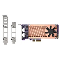QNAP QM2 sorozat, 2 x PCIe 2280 M.2 SSD bővítőhely, PCIe Gen3 x 4 , 2 x Intel I225LM 2.5GbE NBASE-T port
