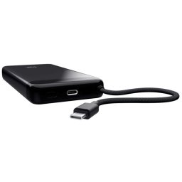 TRUST Powerbank Fiera, 20000 mAh, kábellel, 2x USB-C, fekete