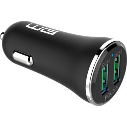 WG - Autótöltő 2x USB-A 36W, QC 3.0 QC 3.0, fekete