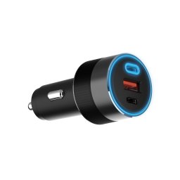 WG - Autótöltő 3x USB 130W, 1x USB-C PD 100W 1x USB-C 30W 1x USB-A 18W, fekete színű
