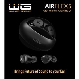 WG - Bluetooth fejhallgató WG AirFlex 5, ENC, Qi támogatás, fekete színű