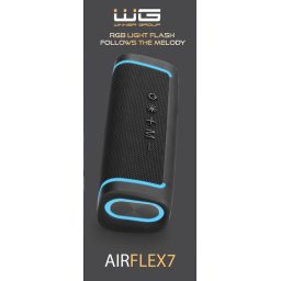 WG - Bluetooth hangszóró WG AirFlex7, 10W, TWS, LED, fekete