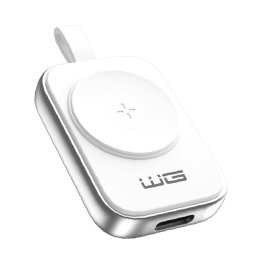 WG - USB-C mágneses töltőeszköz Apple Watch-hoz, fehér és ezüst színben