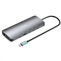 i-tec USB-C Metal Nano 3x Display Dock, 2x HDMI 1x USB-C videó, Power Delivery 140W