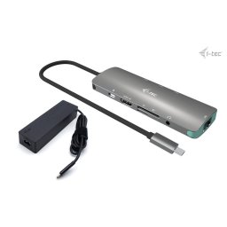 i-tec USB-C fém nano dokkolóállomás 4K HDMI LAN, Power Delivery 100W töltő 100W (csomag)