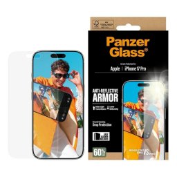 PANZERGLASS ANTI-REFLECTIVE ARMOR EASYALIGNER képernyővédő üveg (tükröződésmentes + segédkeret) ÁTLÁTSZÓ Apple iPhone 17 Pro