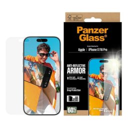 PANZERGLASS ANTI-REFLECTIVE ARMOR EASYALIGNER képernyővédő üveg (tükröződésmentes + segédkeret) ÁTLÁTSZÓ Apple iPhone 16 Pro, iPhone 17