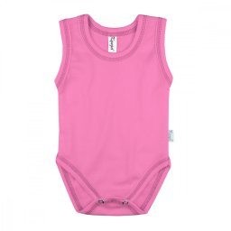 Kynga sötét rózsaszín ujjatlan baba body 62-98